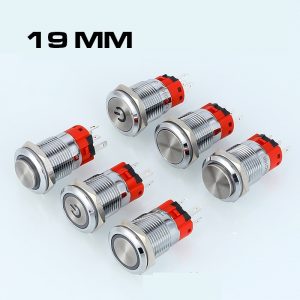 19mm metal push button with LED